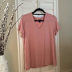 J Jill…Peach color short sleeve top, rayon and Lycra. Very comfy